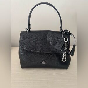 Brand new Authentic Coach Emory bag Black Pebbled Leather purse.